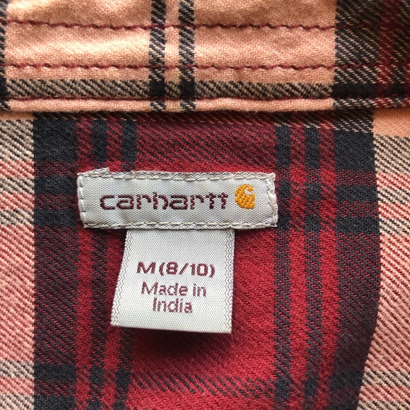 Plaid Button-Up Shirt - Red and Pink - Picture 6 of 16